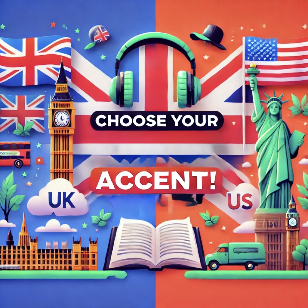 uk or us accent audiobook